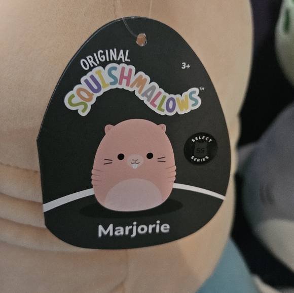 NWT 12” Marjorie the Pink Naked Mole Rat Squishmallow Select Series Black Tag - Picture 3 of 3